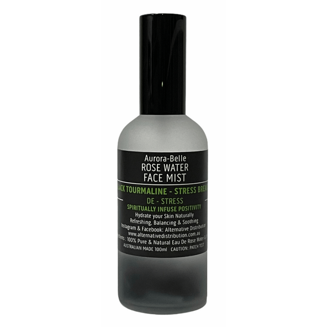 Black Tourmaline Rose Water Crystal Face Mist Spray