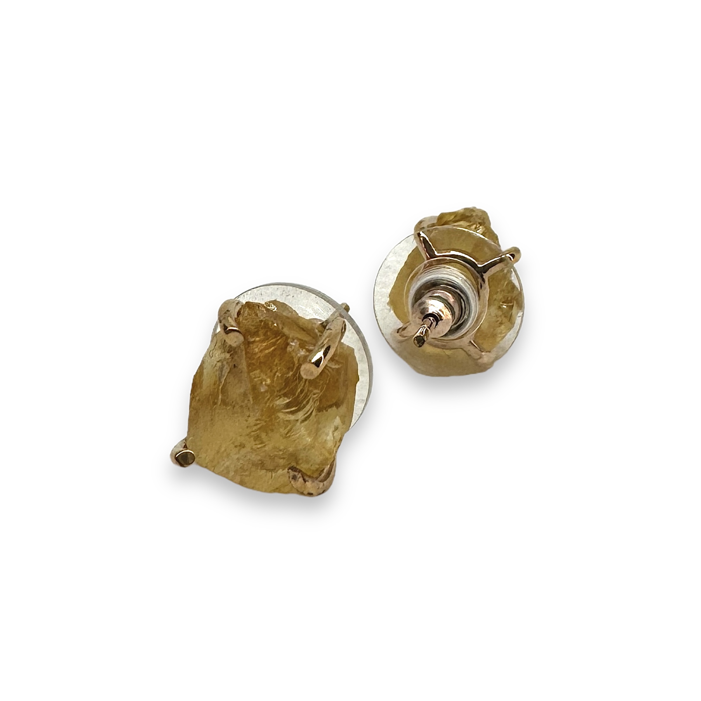 Citrine Vermiel Gold Plated - Ear Rings