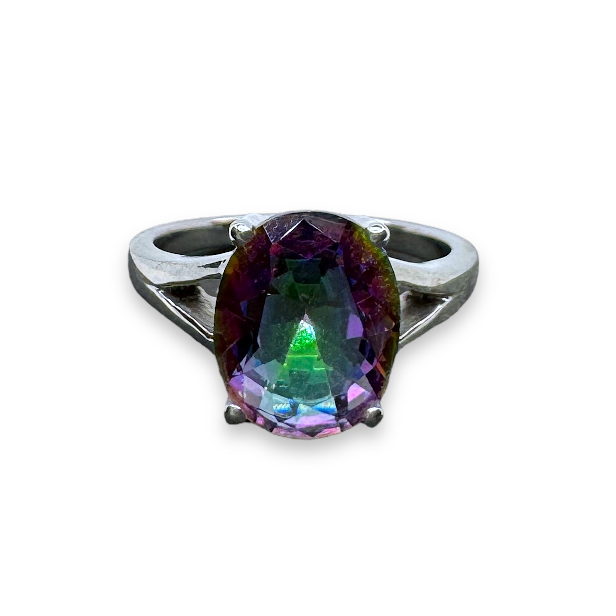 Mystic Topaz Sterling Silver Ring - Size 7