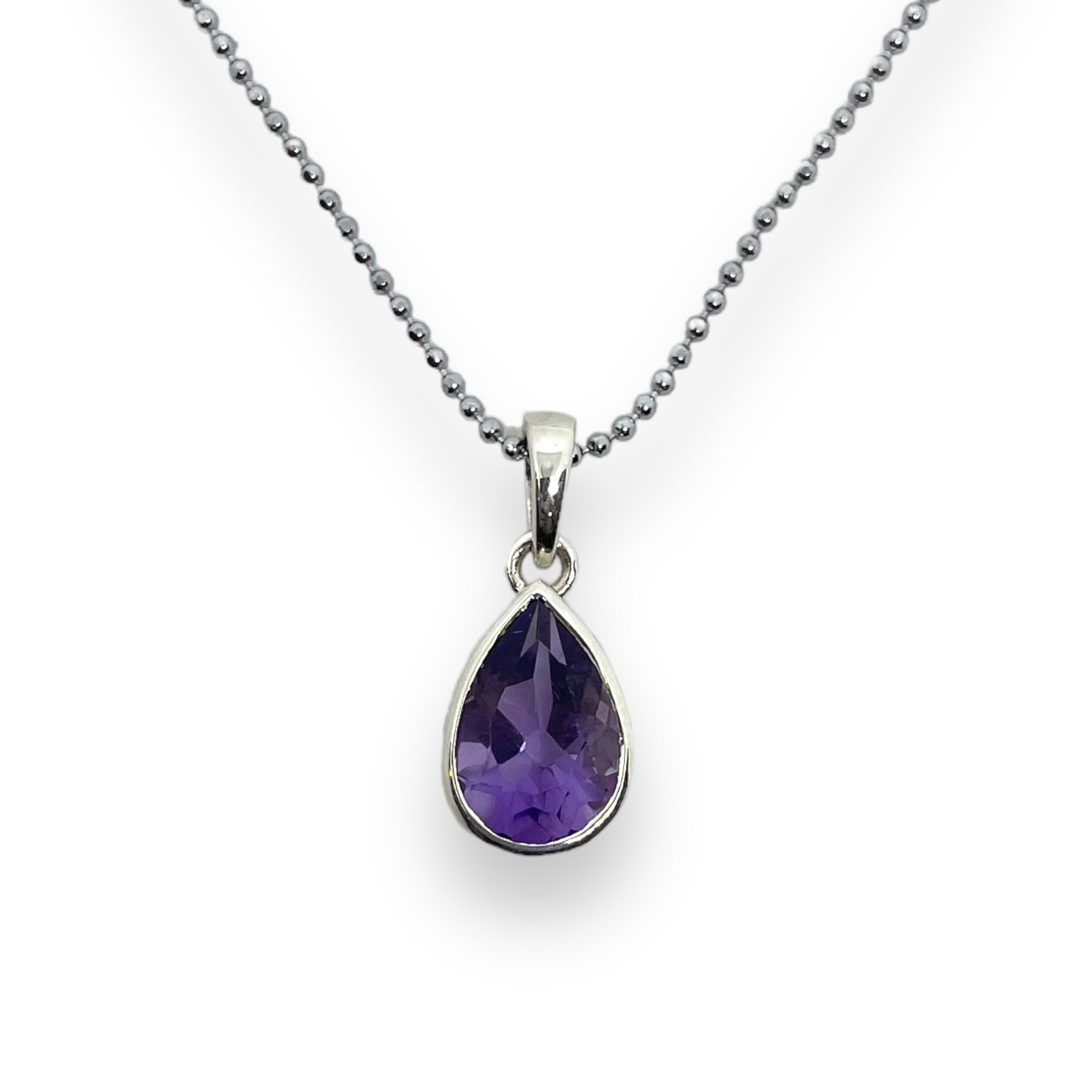 Amethyst Teardrop Necklace